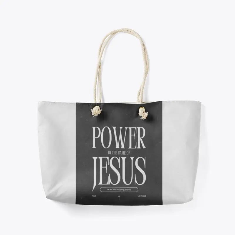 Power unto Jesus merch for bags